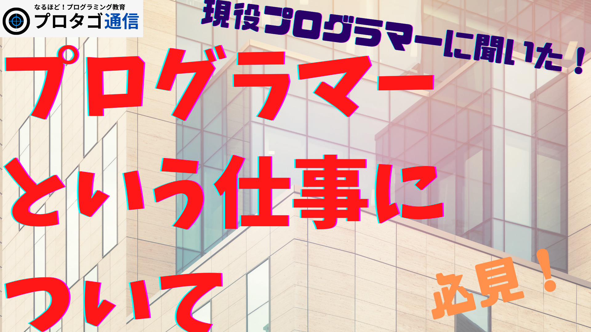 必見】現役プログラマーに聞いた！プログラマーという仕事について紹介